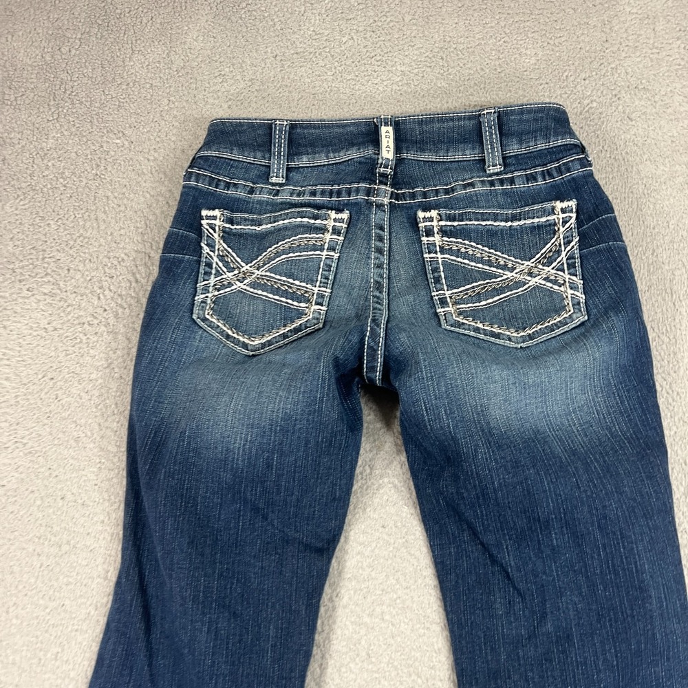 Ariat Real Denim Boot Cut Jeans Low Rise Stretch Denim Western Womens 30R - Picture 13 of 15